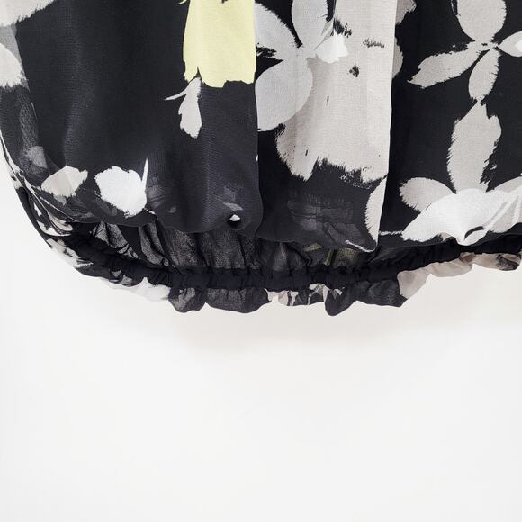 Vince Camuto Floral Print Multicolored Kimono Sleeves Chiffon Blouse Women's S - Picture 3 of 7